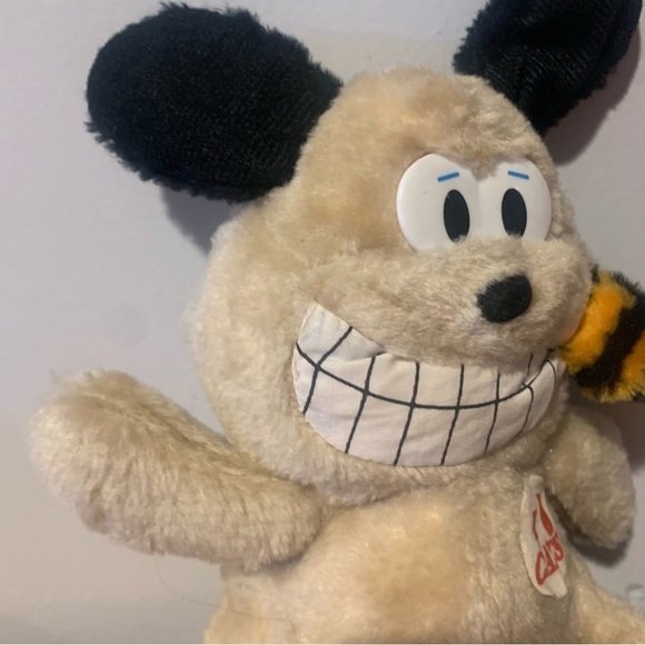 Vintage Acme Novelty Plush Dog with Garfield Cat Tail I LOVE CATS 11 - Picture 3 of 13